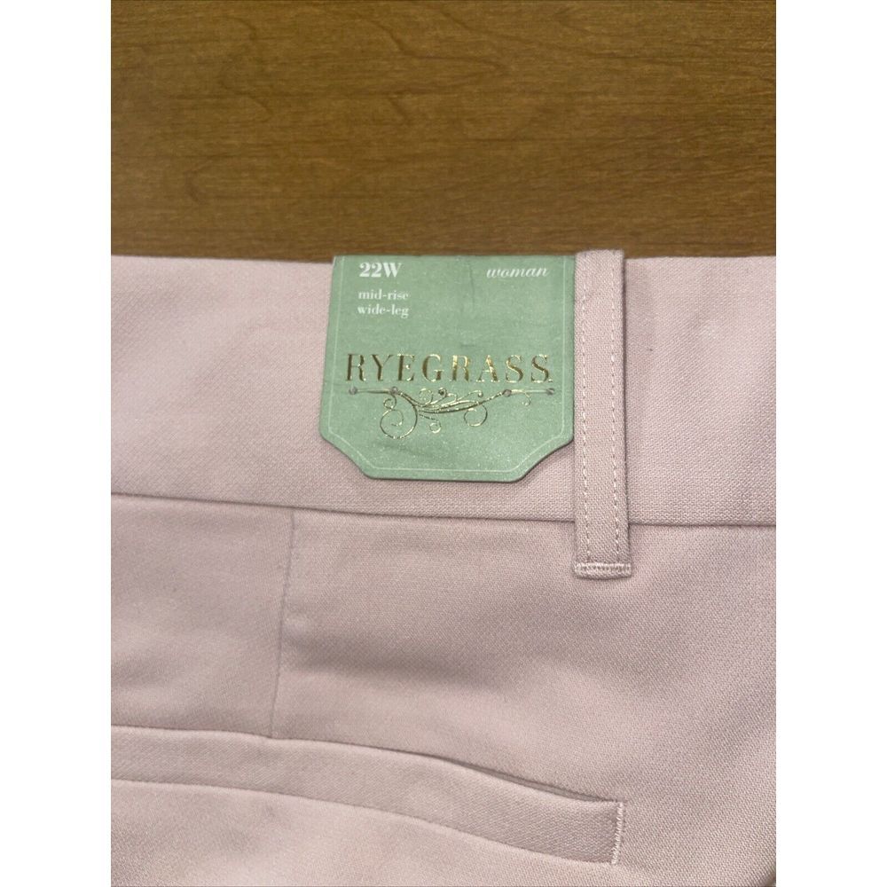 Ryegrass Pants‎ Women 22 Pale Rose Mid Rise Wide Leg Dressy Fancy Sophisticated - Picture 7 of 9